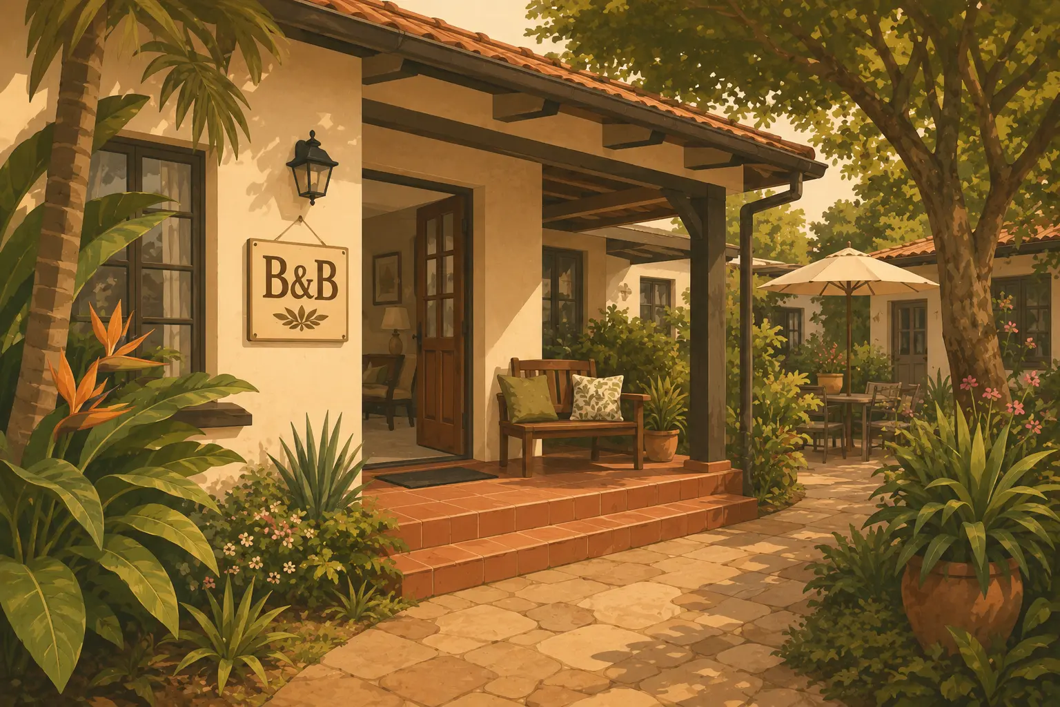 Pest control technician treating a Durban bed and breakfast guesthouse